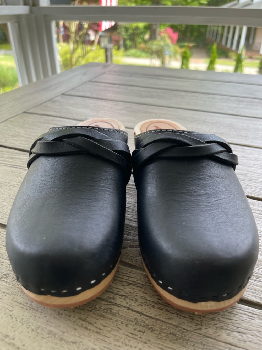 Kurier BFF Black Leather Clog Mule - Women's Slip-On Comfort size 38 7.5 - Picture 5 of 9